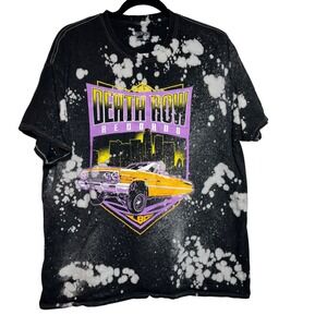 Death Row Records Unisex Sz XL T Shirt Bleach Splatter Car Graphic Hip Hop‎ Rap